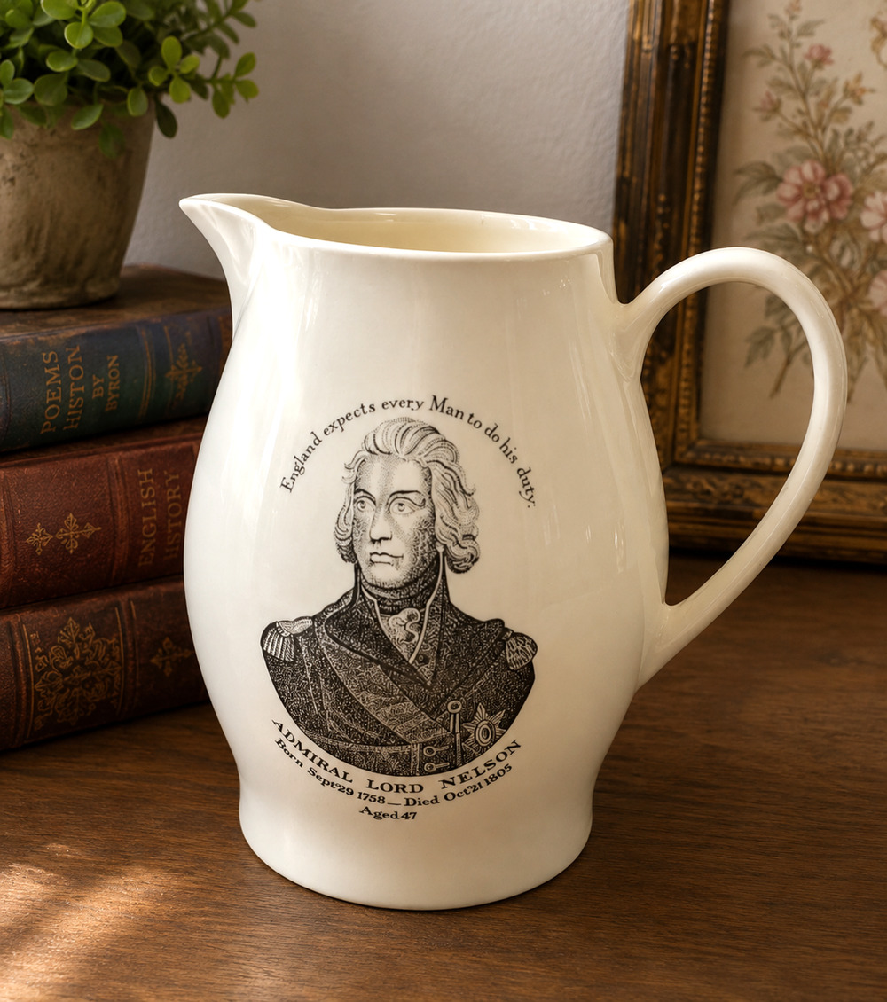 Vintage Wedgwood Lord Nelson Trafalgar Pitcher American Heritage Made England